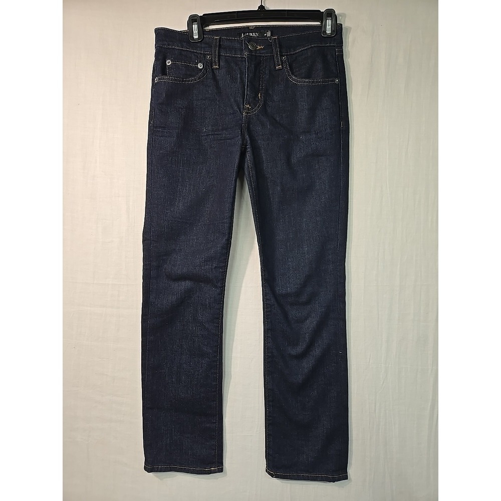 LRL Lauren Jeans Co. Ralph‎ Lauren Women's 4P Classic Straight Dark Blue Jeans